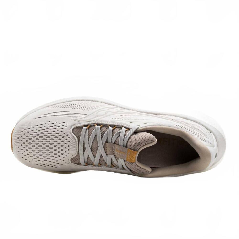 NEW SAUCONY men's ride 18 shoe in arctic/barley - Picture 4 of 6